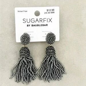NWT Sugarfix by Baublebar Silver Beaded Drop Earrings 15
